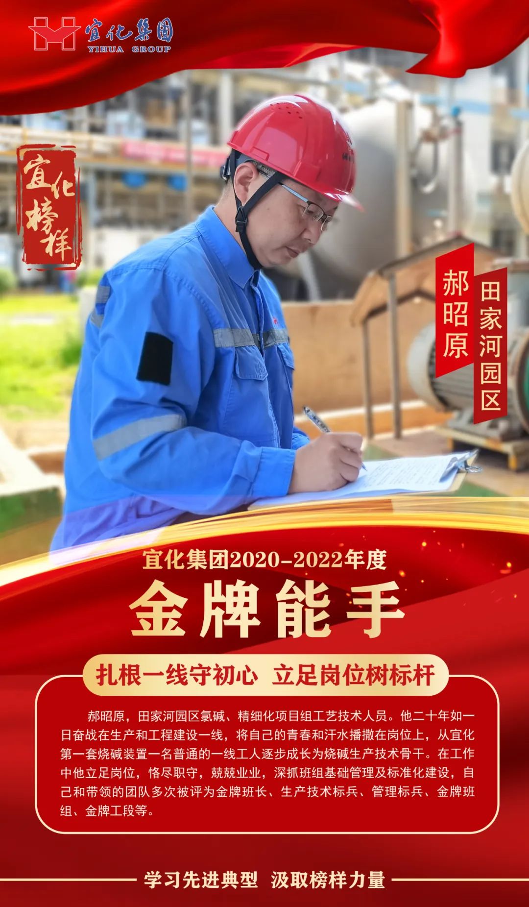 【宜化榜樣】金牌能手郝昭原：扎根一線守初心，立足崗位樹標(biāo)桿