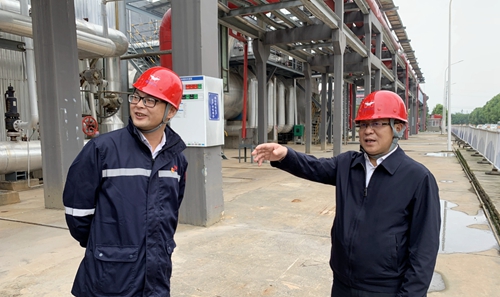 王大真到松滋肥業(yè)、楚星公司和宜化新材料現(xiàn)場辦公